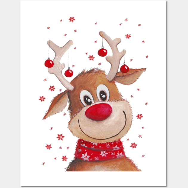 Christmas Reindeer Wall Art by tfortwo